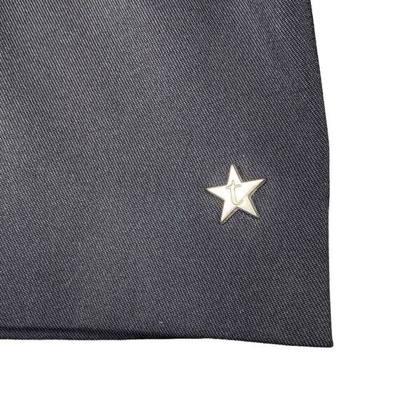 Y2K Tommy Hilfiger Wrap Skirt Snap Front Off Center Black Size 9 VTG 1999 - Picture 7 of 9